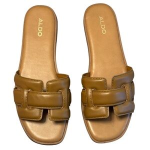 Aldo Women's Tan Slide Sandals
